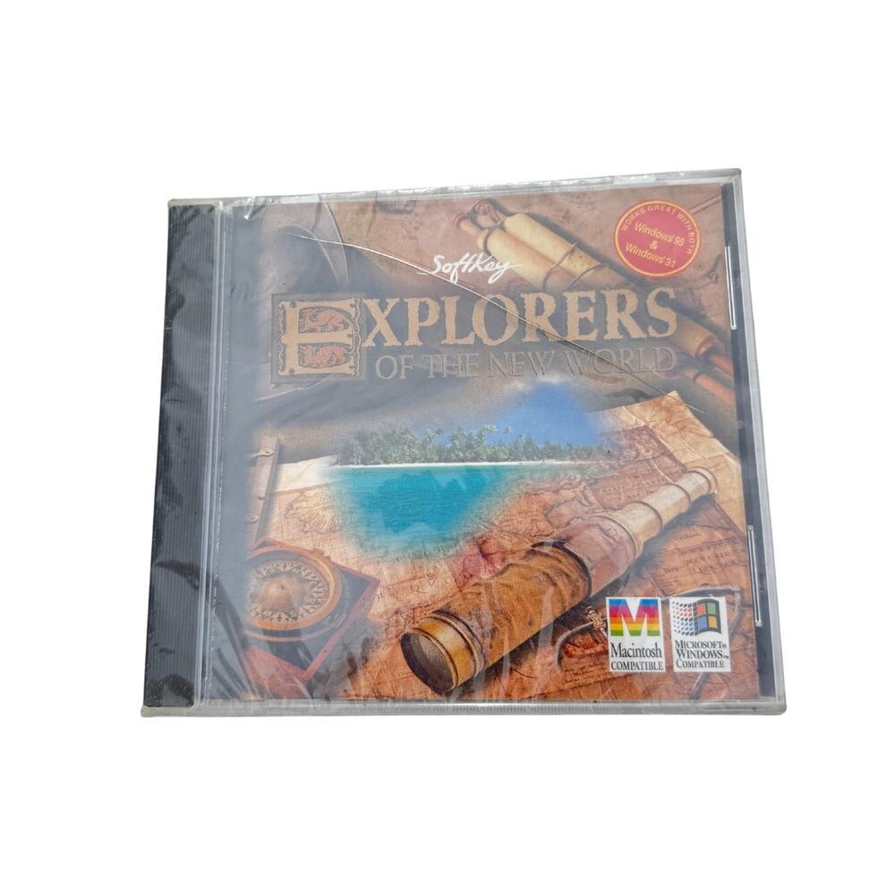 Soft Key Explorers of the New World PC CD-ROM 1995 Mac Compatible Vintage sealed